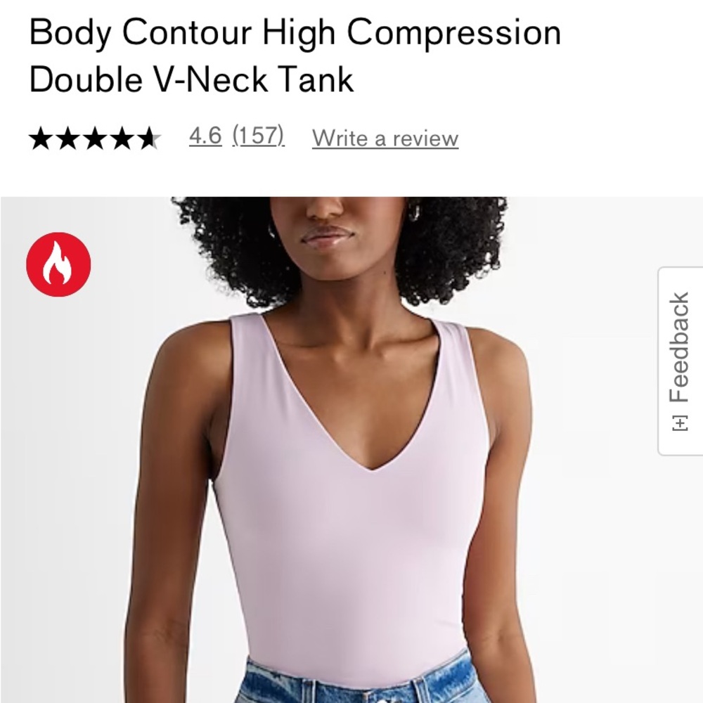 Body contour high compression v neck tank